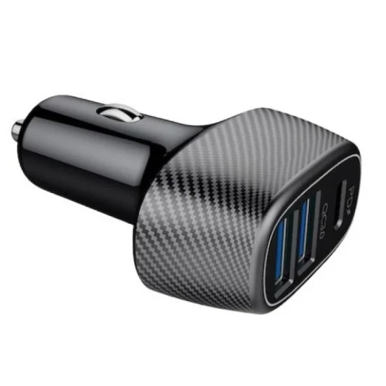 Rockrose Safari PQ2  Triple Port 42W Max PD & QC 3.0 Car Charger &ndash; Black